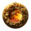 Wooden Christmas Tree Pendant - Round Beige Ornament, 1pc 1