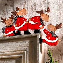 Décoration de cheminée en bois, panneaux de Noël (3 pièces)