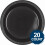 Sorte 25 cm plastik middagstallerkener (20 stk.) 1