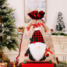 Burlap Santa Sack Bag14x22inches reusable
