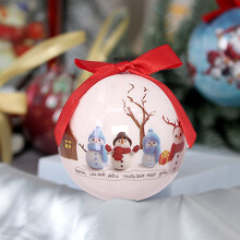 Pegatinas de bolas navideñas Capino, muñecos de nieve de espuma para decoración de árboles, 12 piezas