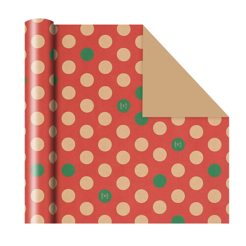 Julegavepapir Vintage Blomster Kraft1 rull