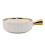 Ceramic salad bowl white large with handle 1