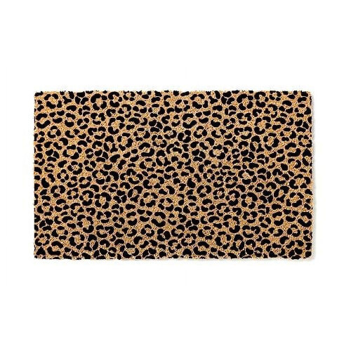 Cheetah Spot Coir Door Mat 15mm PVC Back