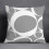 Cotton Linen Pillowcase Gray with White Flower Pattern 1