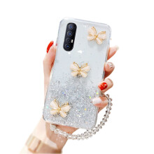 Clear Glitter Butterfly TPU Cover Slim Shockproof Full Body 360 Protection Case for Samsung Galaxy S21