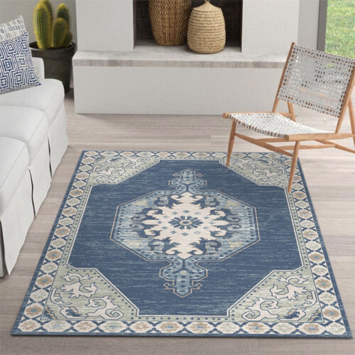 Abstract Persian Carpet 40x60cm Polyester Floor Mat 1