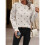 Damen-Pullover mit Punkten, Langärmelig, Rundhalsausschnitt, Strickpullover-Oberteile Weiß XL 5