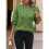 Damen-Pullover mit Punkten, Langärmelig, Rundhalsausschnitt, Strickpullover-Oberteile Grün XL 2