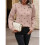 Damen-Pullover mit Punkten, Langärmelig, Rundhalsausschnitt, Strickpullover-Oberteile Rosa M 4