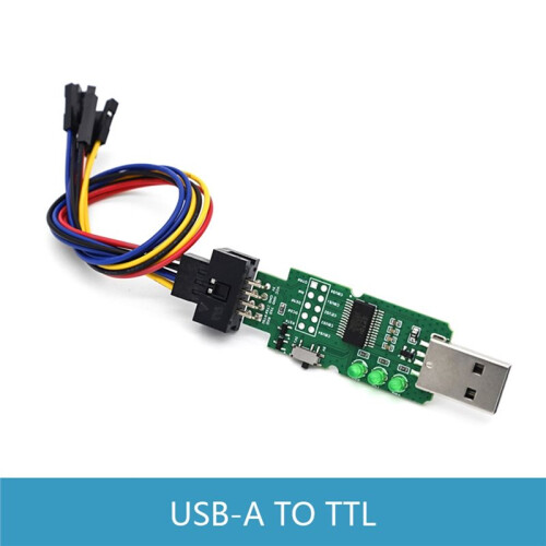 Carte de Conversion USB Vers TTL, Module UART Série FT232RNL, Communication avec Programmeur Flash, Câbles 4 Broches 2