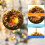 Wooden Christmas Tree Pendant - Round Beige Ornament, 1pc 4