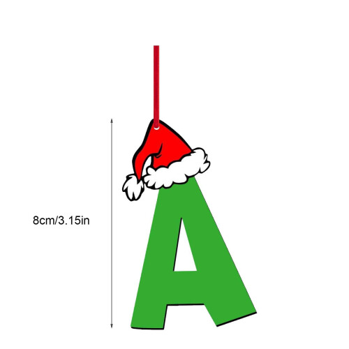 Adornos navideños de letras acrílicas planas de doble cara (2D) 2