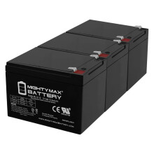 12V 12AH SLA Battery Pack of 3, Sealed Lead Acid Rechargeable Battery for PEG Perego, Reliable Backup Power