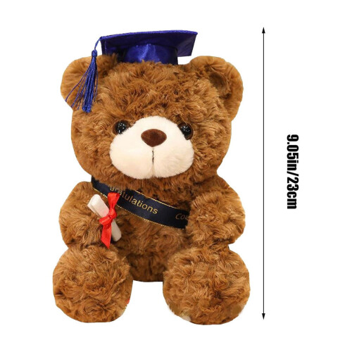 Graduation Bear Stuffed Toy with Cap 12 inches 2
