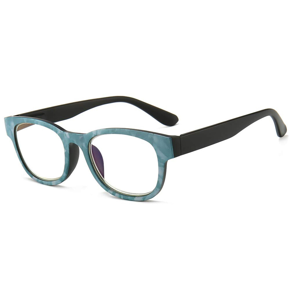 Striped Frame Blue Light Reading Glasses +1.50 Anti Blue Light Readers with Spring Hinge for Computer Use