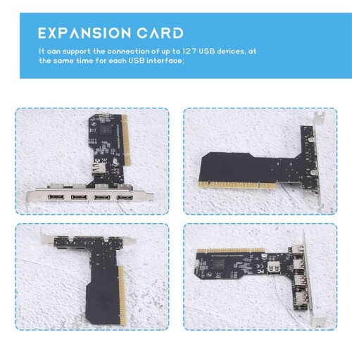 Scheda di Espansione USB 2.0 Scheda di Espansione per Chip PCI a 5 USB 2.0 2