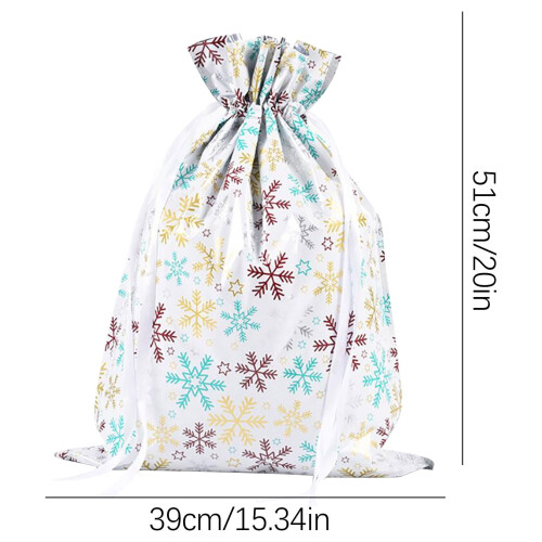Christmas drawstring gift bag aluminum foil 10 pcs 2
