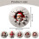 Santa Ceramic Ornament White Background 1 Piece 3