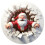 Santa Ceramic Ornament White Background 1 Piece 5