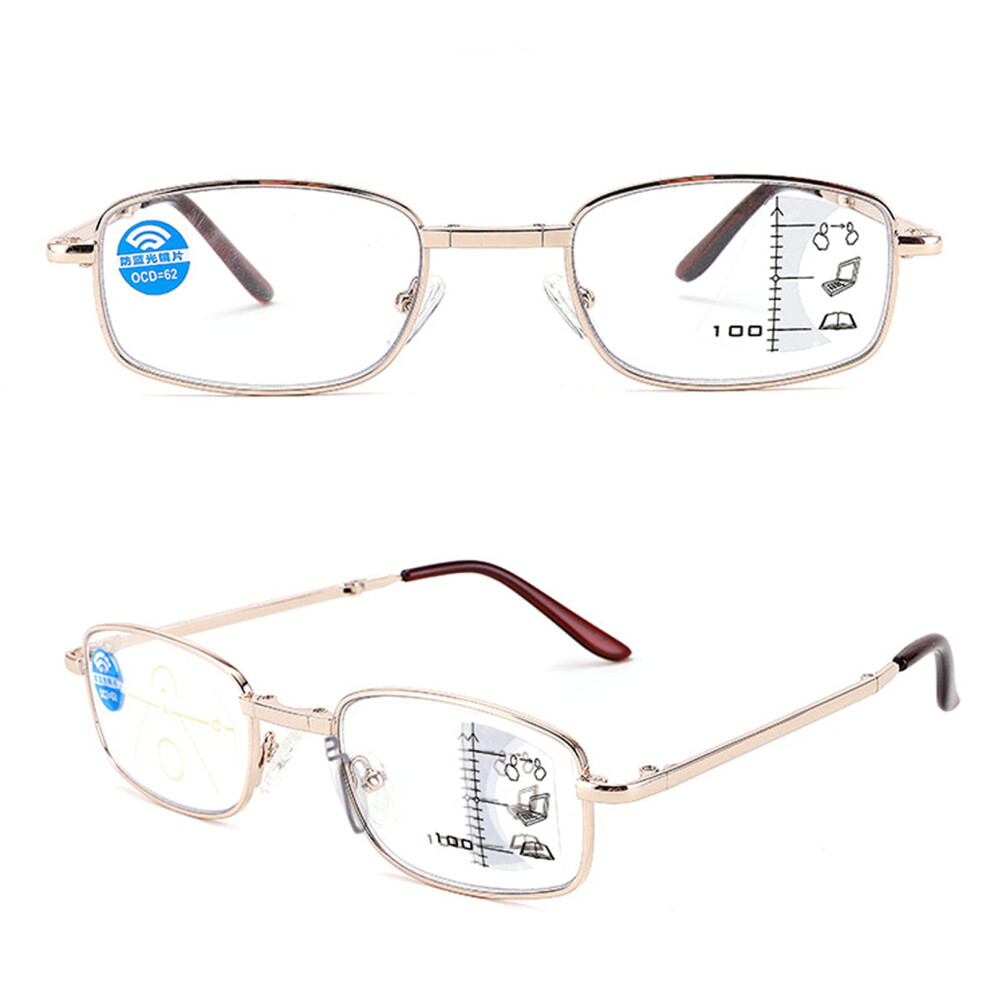 Foldable Reading Glasses +1.5 Clear Magnification AntiâUV Protection Spring Hinge for Men Women