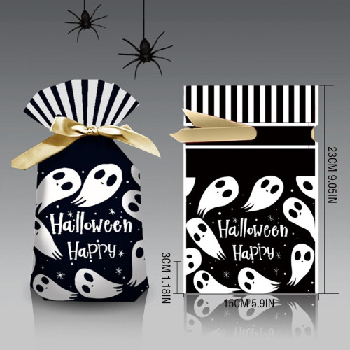 Sacchetti di Halloween con coulisse per bambini, 50 pezzi 2