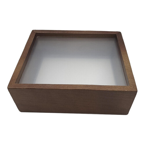 Wooden Shadow Box Frame with Plexiglass Display 8in 1