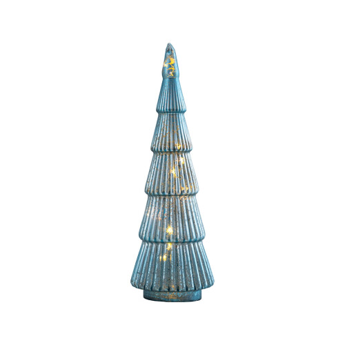 Blue Crystal Glass LED Christmas Tree Ornament 1 pc 1