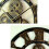 Vintage Wooden Wall Clock Gold Circular Quartz 4