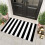 Black Striped Outdoor Rug 40x60cm 5