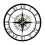 LED Transparent Wall Clock Black Nautical Compass Design 2