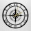LED Transparent Wall Clock Black Nautical Compass Design 5