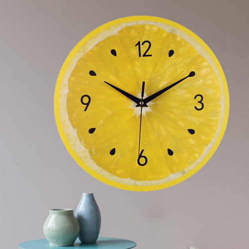 Lemon Fruit Wall Clock Home Decor 12-inch 1