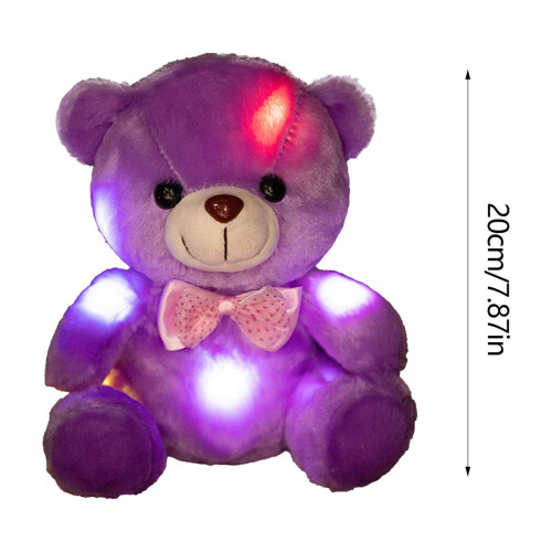Valaiseva nallekarhu, pehmolelu, 8 tuumaa, LED-valo 2