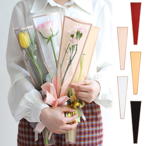 Vintage trapetsformade blommiga väskor för enstaka rosor – 2