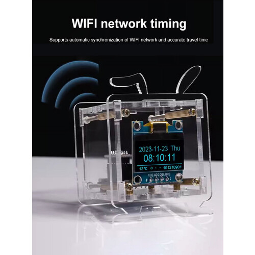 Kit ceas meteo ESP8266Mini cu afișaj OLED 2