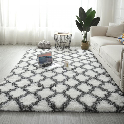 Grått fløyelsteppe 12x1,8 m sklisikkert polyester 2