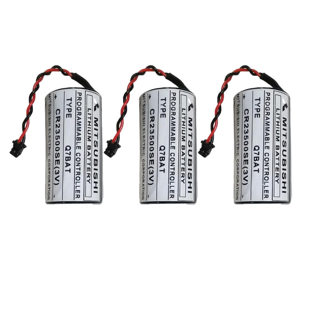 3Pack Cr23500se 3V Plc Backup Battery Q7bat 6000Mah Longlasting Replacement For Q Series 9330225815556