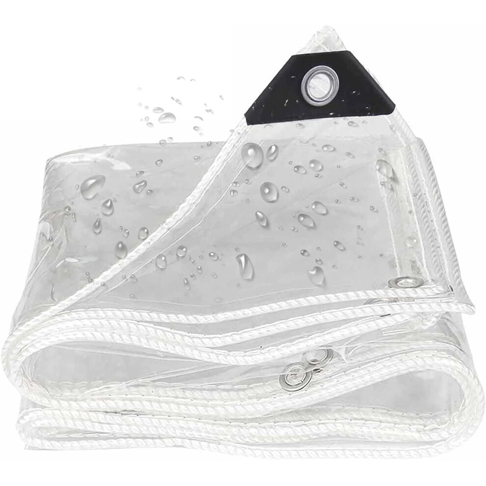 Clear Pvc Tarpaulin 4.59X13.12ft Waterproof Transparent Tarp With Grommets For Greenhouse Outdoor Use 9310869801160