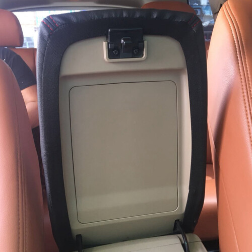 For  Highlander 2009-2014 Car Console Armrest Panel Cover Protective Trim Elastic Band Type Grey 1