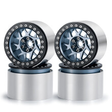 RC Beadlock Wheels 2.2 Titanium Metal Alloy for 1/10 RC Crawler Compatible with TRX4 AXIAL Durable Secure Design