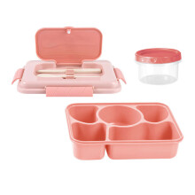 La boîte à déjeuner-Grille rose à cinq points