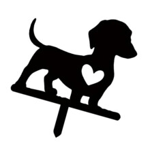 Piquet de pelouse en forme de chien ajouré, piquet de sol en fer