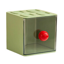 Boîte de rangement murale pour sachets de thé, tiroir de-Vert