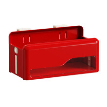 Organiseur de bureau mural, support de rangement pliable-Rouge