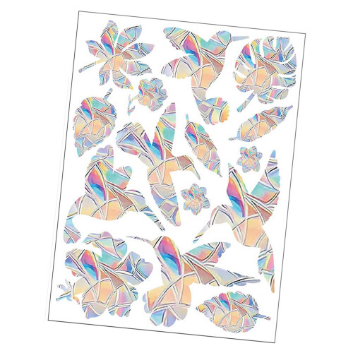 Autocollant de fenêtre prismatique Anti-Collision pour-oiseau