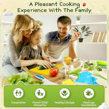 Ensemble de 17 Pièces pour la Cuisine : Ustensiles de Chef en Plastique Adaptés Aux Enfants, Jouets de Cuisine Montessori pour Tout-Petits, Cadeau