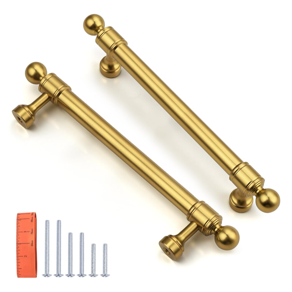 6 Pack Champagne Bronze Cabinet Handles 5 Inch 128Mm Drawer Pulls Aluminum Alloy Hardware Set 9330225797098