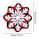 Snowflake Doormat Round Non-Slip Washable 40x40cm 2