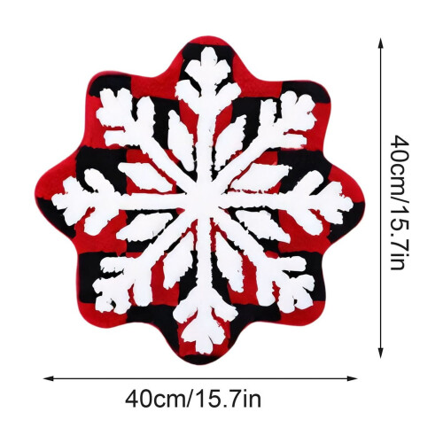 Snowflake Doormat Round Non-Slip Washable 40x40cm 1
